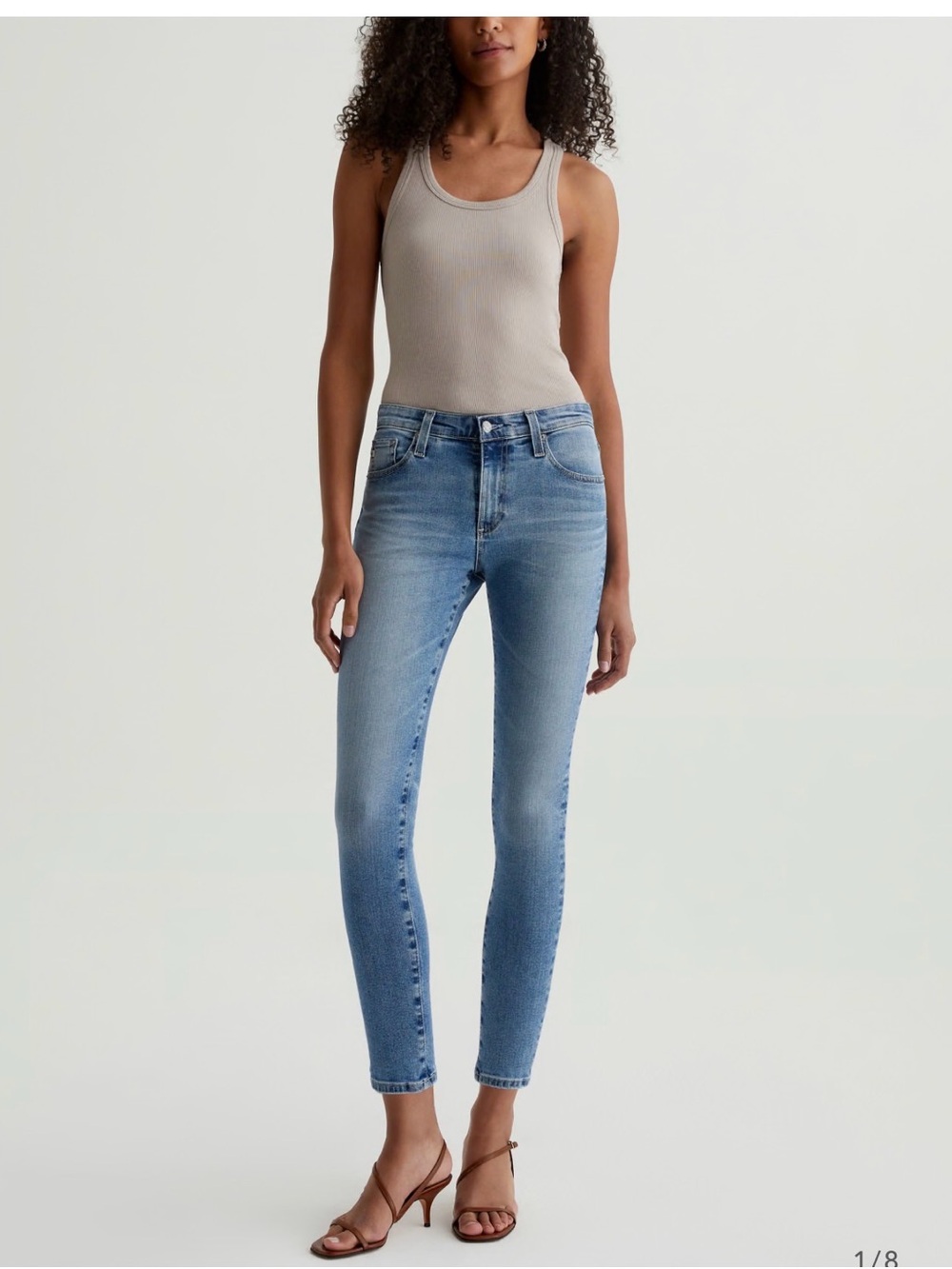 Ag Adriano Goldschmied  THE STILT  CIGARETTE LEG Light Blue Jeans - Women